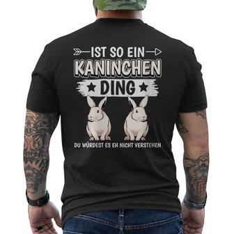 Damen Ist So Ein Kaninchen Ding Kaninchen Mit-Ausschnitt T-Shirt mit Rückendruck - Geschenkecke