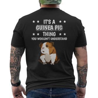 Damen Ist So Ein Meerschweinchen Ding Lustiger Spruch Meerschwein Mit-Ausschnitt T-Shirt mit Rückendruck - Geschenkecke