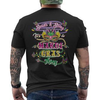 Damen Mardis Gras Perlen Und Bling Es Ist Ein Mardi Gras Ding Mit-Ausschnitt T-Shirt mit Rückendruck - Geschenkecke