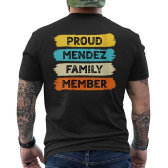 Damen Mendez Retro Mendez Nachname Mendez Mit-Ausschnitt T-Shirt mit Rückendruck - Geschenkecke