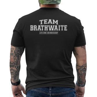 Damen Team Brathwaite Stolzer Familiennachname Nachname Geschenk Mit-Ausschnitt T-Shirt mit Rückendruck - Geschenkecke