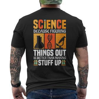 Damen Wissenschaft Weil Es Besser Ist Dinge Herauszufinden Wissenschaft Cool Mit-Ausschnitt T-Shirt mit Rückendruck - Geschenkecke