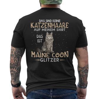 Das Sind Keine Katzenhaare Das Ist Maine Coon Glitter T-Shirt mit Rückendruck - Geschenkecke