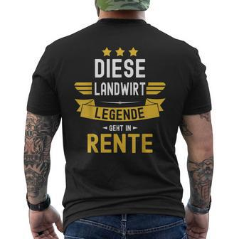 Die Legende Geht In Rente Geht In T-Shirt mit Rückendruck - Geschenkecke