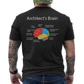 Divertente Architetto Cervello Architettura Studenti Regali T-shirt da uomo con stampa posteriore - Novitaregali