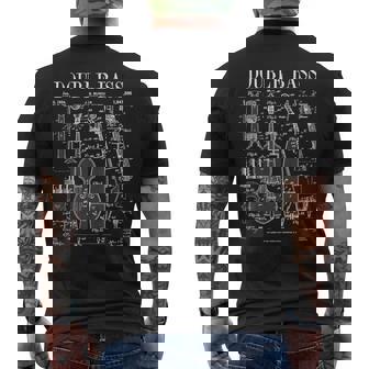 Double Bass Player Bassist Musical Instrument Vintage Patent Men's Back Print T-Shirt - Monsterry