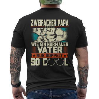 Double Father Papaon Zwei Kinder T-Shirt mit Rückendruck - Geschenkecke