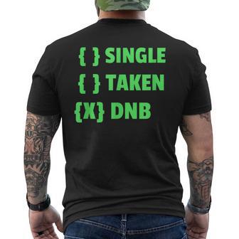 Drum And Bass Single Taken Dnb Drum & Bass T-Shirt mit Rückendruck - Geschenkecke