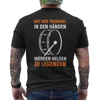 Drum Drummer Marching Drum T-Shirt mit Rückendruck - Geschenkecke