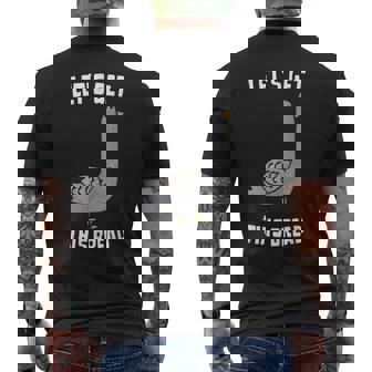 Duck Poultry Cartoon Men's Back Print T-Shirt - Monsterry