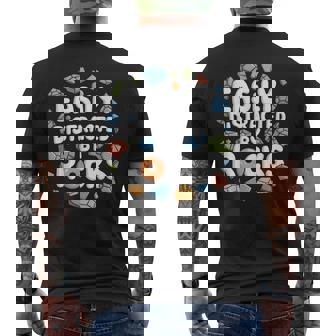 Easily Distracted By Rocks Rock Hound Rock Lovers Geologists Men's T-shirt Back Print - Monsterry