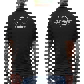 Écouteurs Dj Heartbeat Pour Amateur De Musique T-shirt imprimé au dos - Cadeauxyz