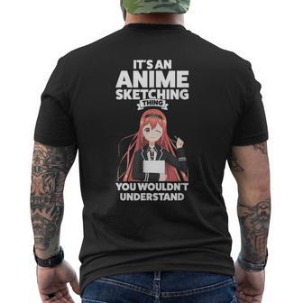 Es Ist Ein Anime-Sketching Ding Anime Merch T-Shirt mit Rückendruck - Geschenkecke