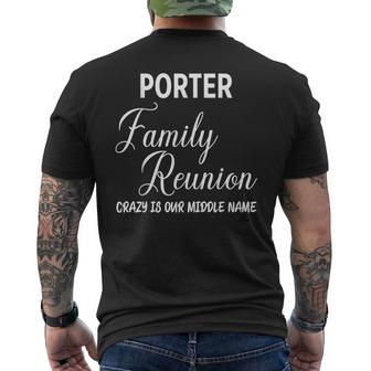 Family Name Porter Reunion Last Name Tag T-Shirt mit Rückendruck - Geschenkecke