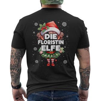 Floristin Elfe Weihnachten Elfen & Weihnachtselfen T-Shirt mit Rückendruck - Geschenkecke