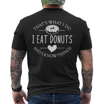 Das Ist Was Ich Essen Donuts Und Weiß Dinge German T-Shirt mit Rückendruck - Geschenkecke