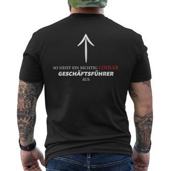 So Looks Ein Richtig Cooler Manager Aus T-Shirt mit Rückendruck - Geschenkecke