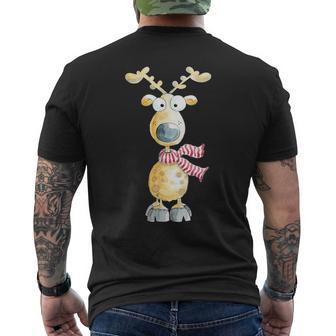 Winter Reindeer I Deer Wild Animal Elk Animal Motif T-Shirt mit Rückendruck - Geschenkecke