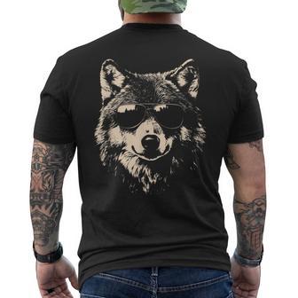 Wolf Cool Rock And Roll Graphic Men's T-shirt Back Print - Thegiftio UK
