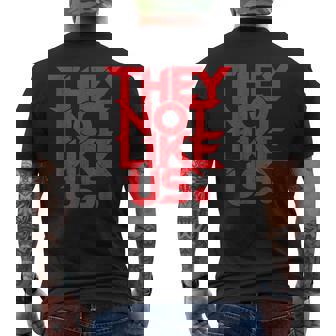 They Not Like Us Text Meaning Vintage Men's T-shirt Back Print | Mazezy