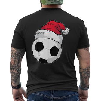 Fußball Mit Nikolausmütze T-Shirt mit Rückendruck - Geschenkecke