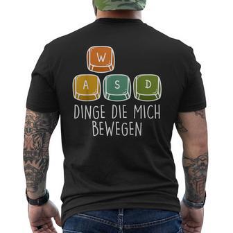 Gamer Dinge Die Mich Bewegen Game Consoleideo Game T-Shirt mit Rückendruck - Geschenkecke