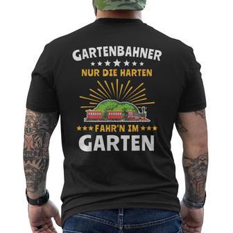 Garden Railway Steam Train Garden Model Railway T-Shirt mit Rückendruck - Geschenkecke