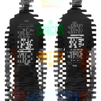 Ginger Lives Matter Ireland Color Shamrock St Patricks Day Men's Back Print T-Shirt - Monsterry