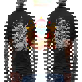 Gym Santa With Tattoo's Men's Back Print T-Shirt - Monsterry