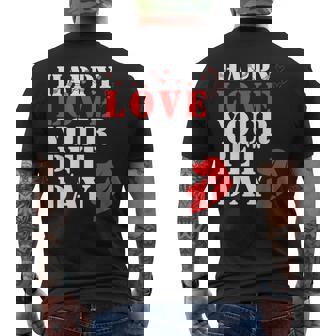 Happy National Love Your Pet Day 2024 Men's Back Print T-Shirt - Monsterry