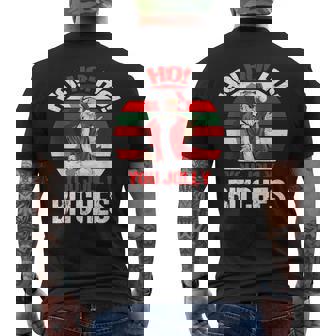 Ho HO HO You Jolly Bitches Santa In July Men's Back Print T-Shirt - Monsterry