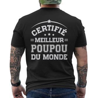 Homme Poupou Fête Des Pères Meilleur Poupou Du Monde T-shirt imprimé au dos - Cadeauxyz