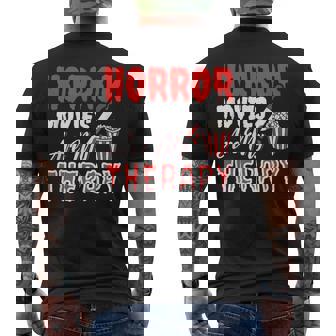 Horror Films Are My Therapy Horror Film Lovers Men's T-shirt Back Print - Thegiftio