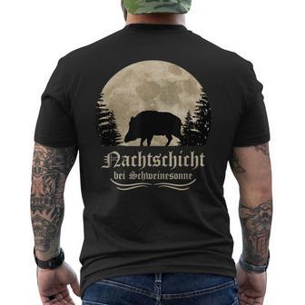 Hunter Wild Boar Keiler Wildsau Slogan Idea T-Shirt mit Rückendruck - Geschenkecke