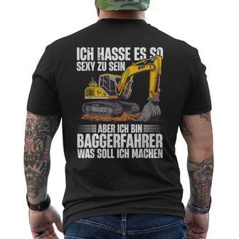 Ich Bin Baggerfahrer Construction Worker Digger T-Shirt mit Rückendruck - Geschenkecke