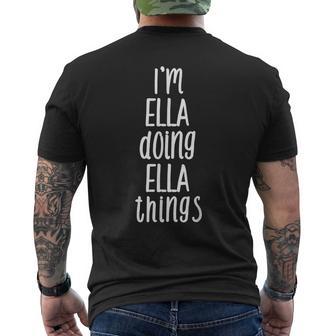 Ich Bin Ella Und Mache Ella-Dinge Mein Name Ist Ella German T-Shirt mit Rückendruck - Geschenkecke