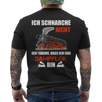 Ich Schnarche Nicht Slogan Lokfahrer Ich Schnarche Nicht Slogan T-Shirt mit Rückendruck - Geschenkecke