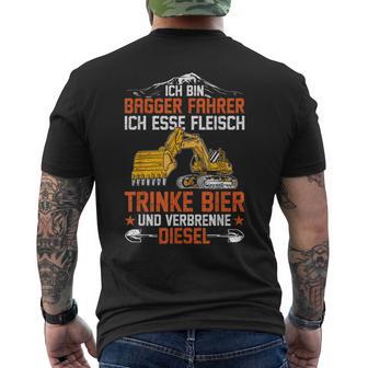 Ich Trinke Bier Underbrenne Diesel T-Shirt mit Rückendruck - Geschenkecke