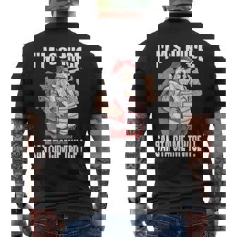 I'm So Nice Santa Came Twice Cool Tattoo Santa Claus Men's Back Print T-Shirt - Monsterry