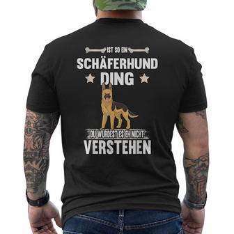 Ist So Ein Deutscher Shepherd Ding Dog S T-Shirt mit Rückendruck - Geschenkecke