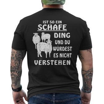 Ist So Ein Schafe Ding Schaf Farmer Schäfer German T-Shirt mit Rückendruck - Geschenkecke