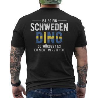 Ist So Ein Sweden Ding Sweden T-Shirt mit Rückendruck - Geschenkecke