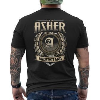 It's A Asher Thing You Wouldn't Understand Name Vintage Men's T-shirt Back Print - Thegiftio UK