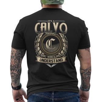 It's A Calvo Thing You Wouldn't Understand Name Vintage Men's T-shirt Back Print - Thegiftio UK