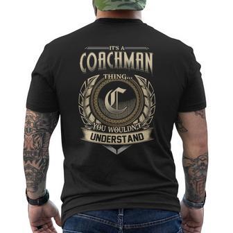 It's A Coachman Thing You Wouldn't Understand Name Vintage Men's T-shirt Back Print - Thegiftio UK