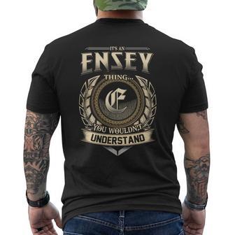 It's A Ensey Thing You Wouldn't Understand Name Vintage Men's T-shirt Back Print - Thegiftio UK