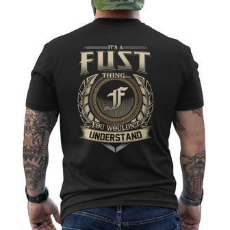 It's A Fust Thing You Wouldn't Understand Name Vintage Men's T-shirt Back Print - Thegiftio UK