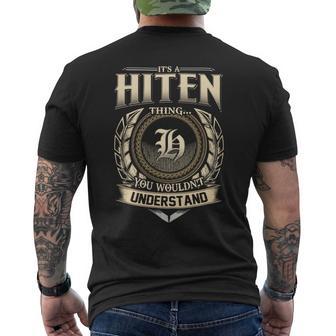 It's A Hiten Thing You Wouldn't Understand Name Vintage Men's T-shirt Back Print - Thegiftio UK