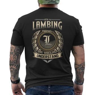 It's A Lambing Thing You Wouldn't Understand Name Vintage Men's T-shirt Back Print - Thegiftio UK