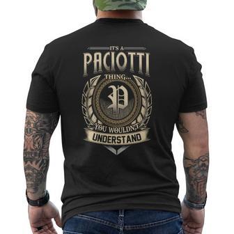 It's A Paciotti Thing You Wouldn't Understand Name Vintage Men's T-shirt Back Print - Thegiftio UK